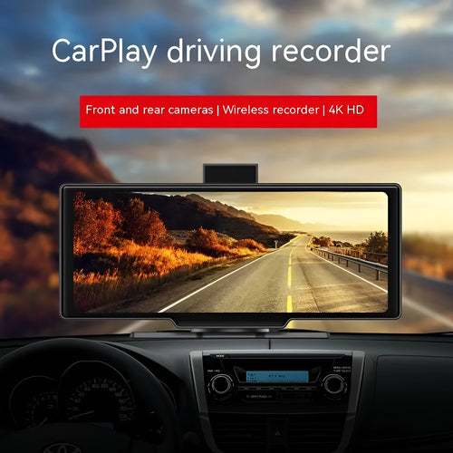 10.26-inch black wireless CarPlay screen for cars with capacitive touch display.