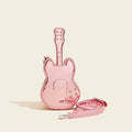Guitar-shaped crossbody shoulder bag in multiple colours with 16cm width