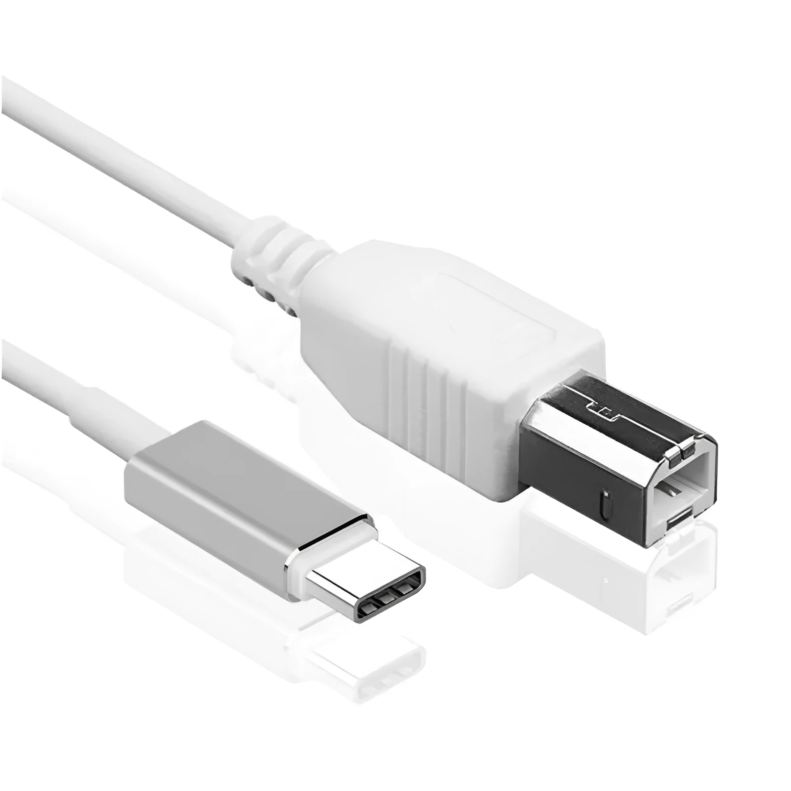 Three-in-one electric piano keyboard data cable with USB Lightning and Type-C interfaces 1 metre length