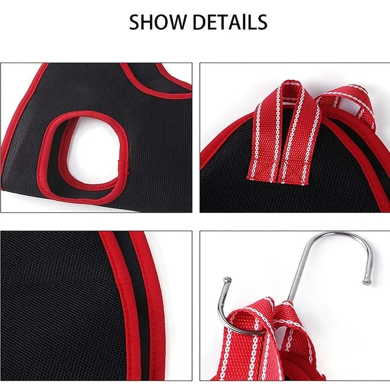 Pet grooming restraint bag hammock hanging for cat or small dog nail trimming and bath