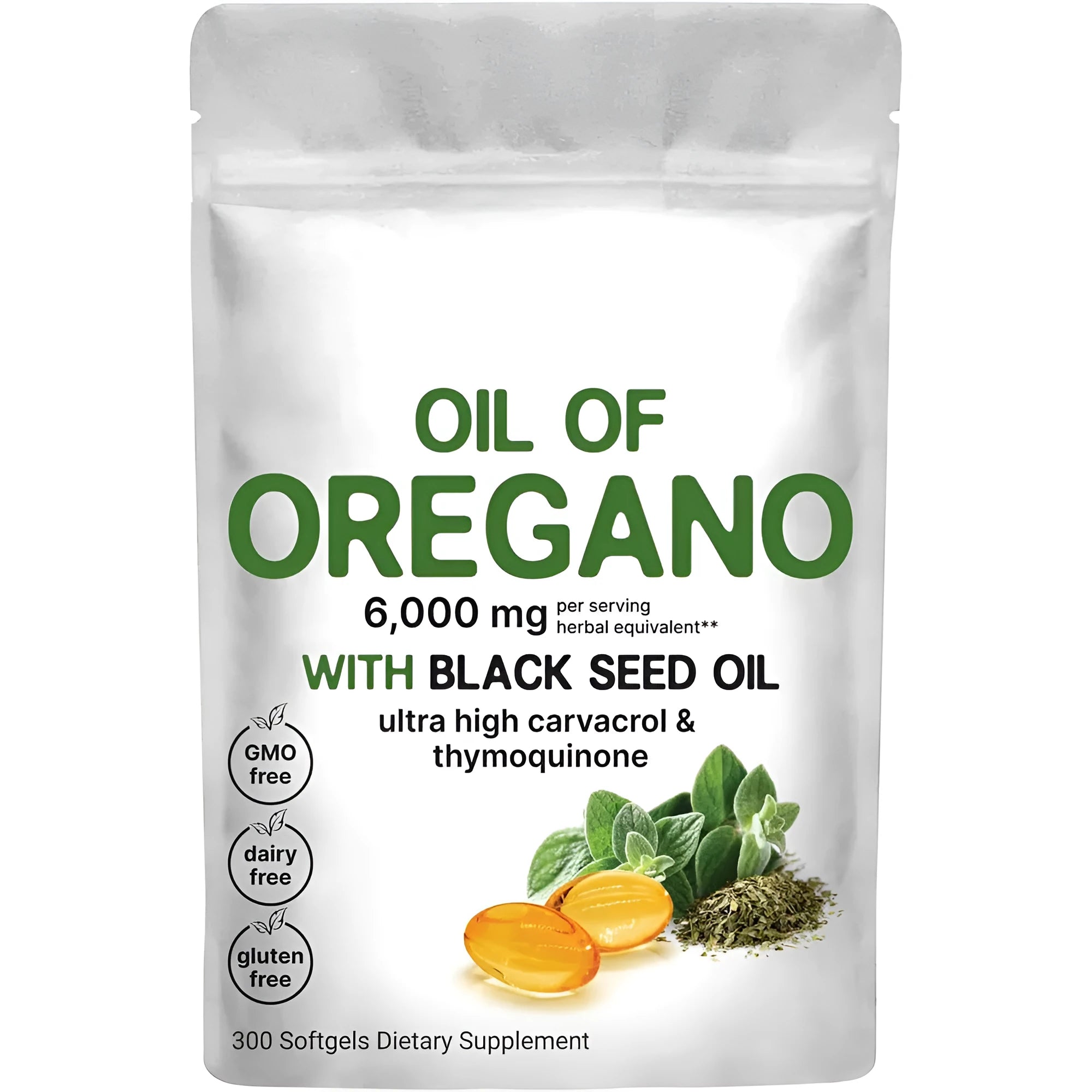Butter Black Seed Oil Soft Capsules bottle showing 180 or 300 tablet options