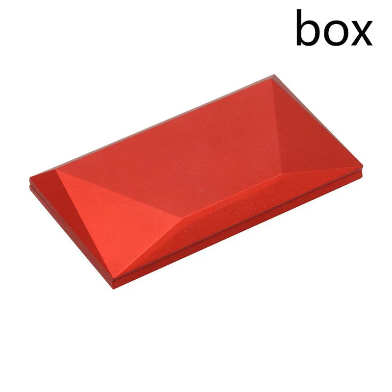 Red heart-shaped rotating ring box with 3D love design and rose decoration for jewellery packaging