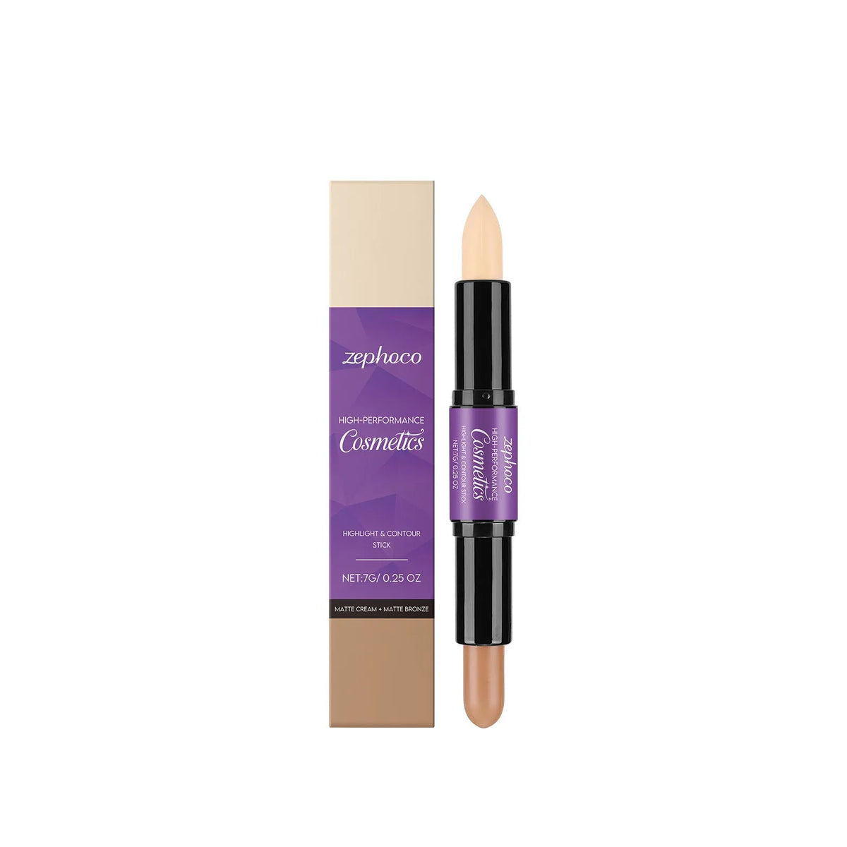 7g dual-ended cream highlight and contour makeup stick in three colour options