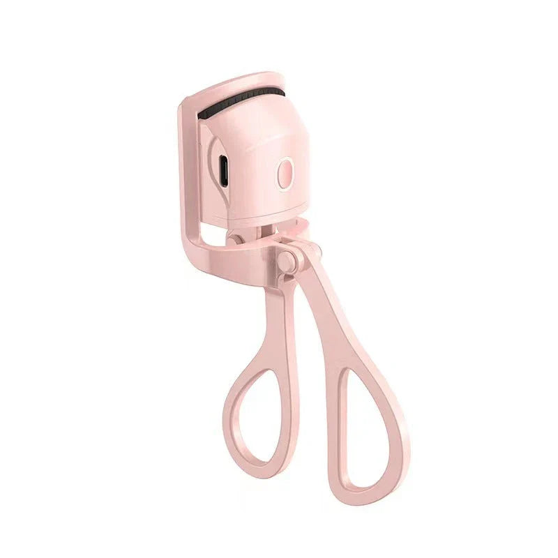 Premium rechargeable heated eyelash curler with dual temperature settings for creating long-lasting, natural-looking curled lashes