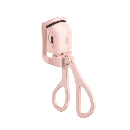 Premium rechargeable heated eyelash curler with dual temperature settings for creating long-lasting, natural-looking curled lashes