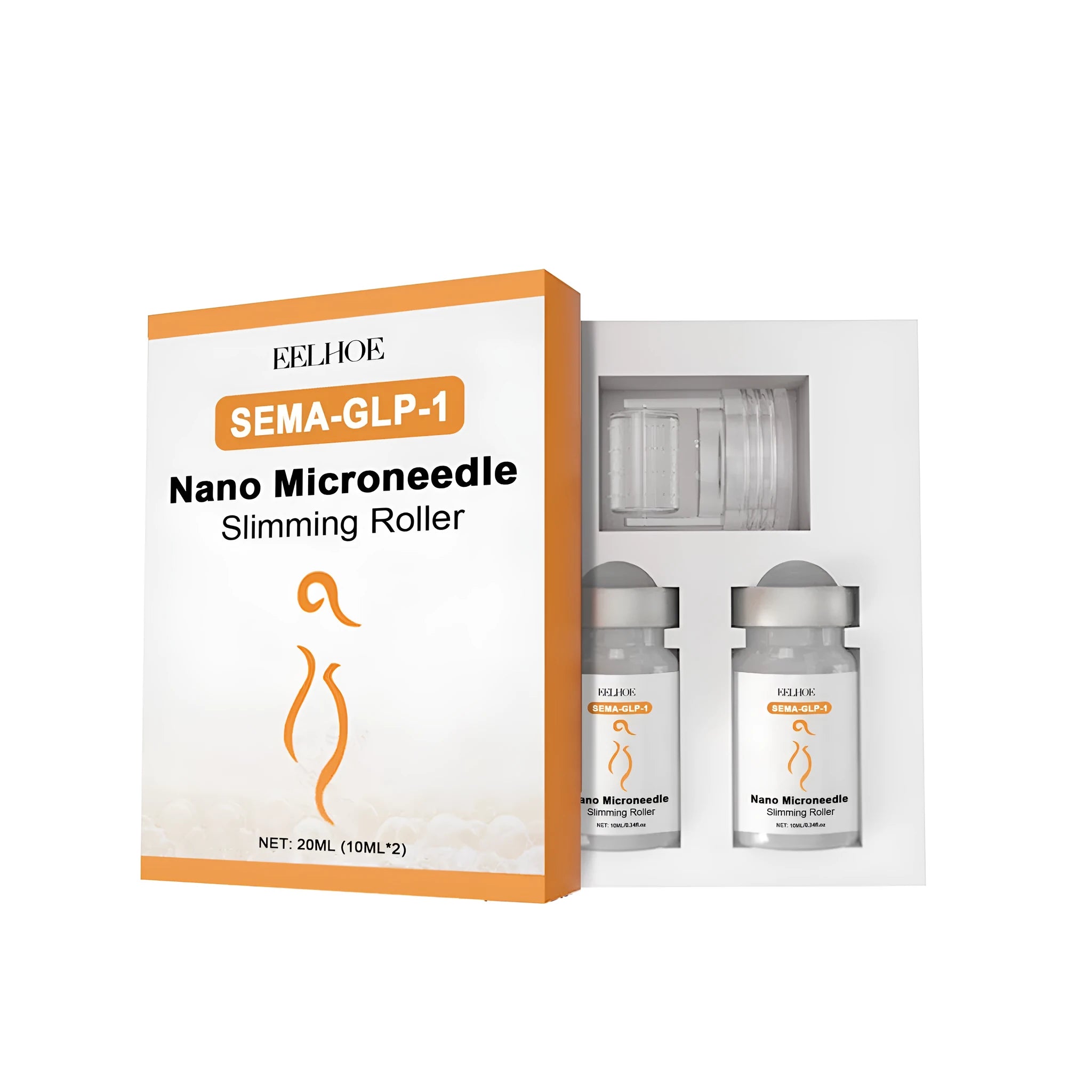 Micro Needle Body Shaping Roller kit with two small essence vials