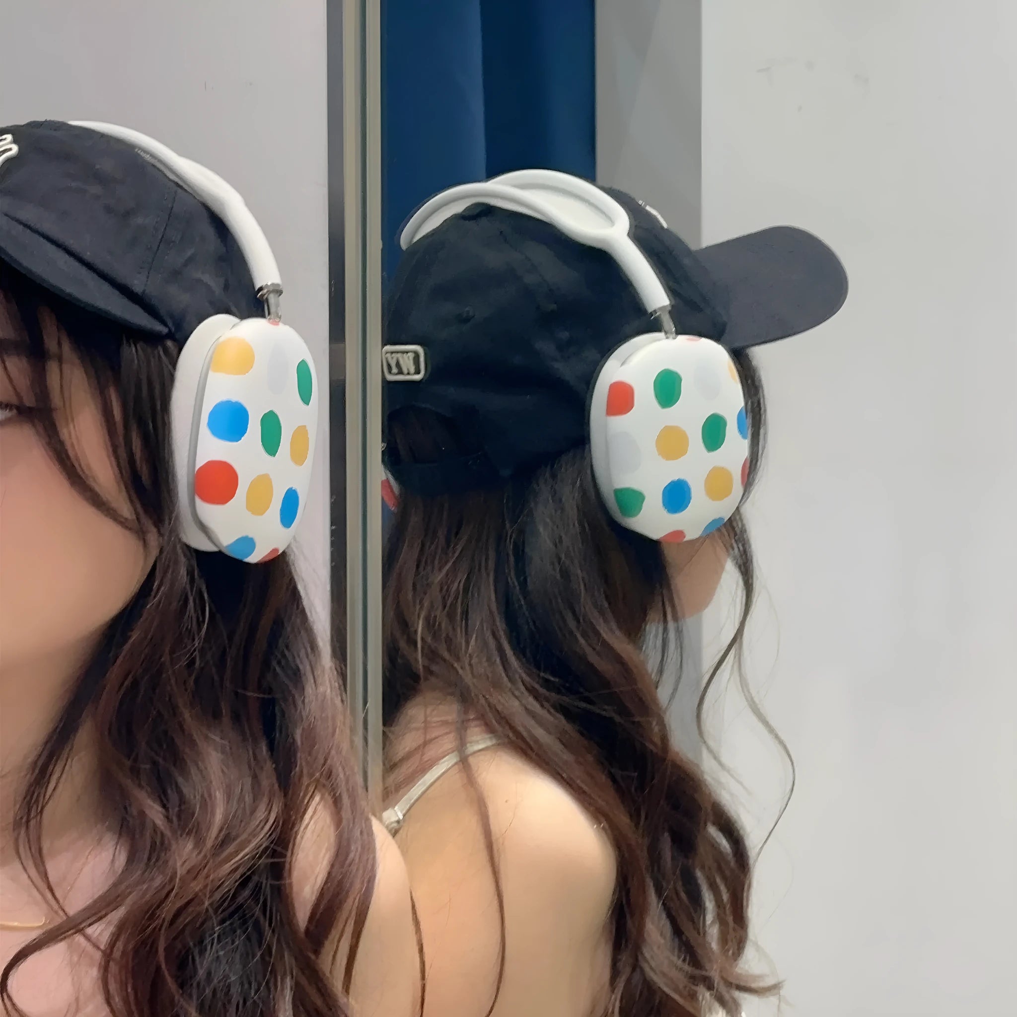 Wave Point pattern protective case for Apple AirPods Max headphones