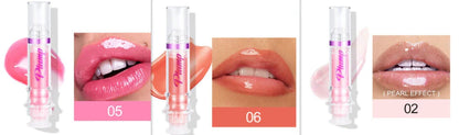 Kissably Soft Liquid Lipstick in various shimmery colors, creating a vibrant and hydrating lip look