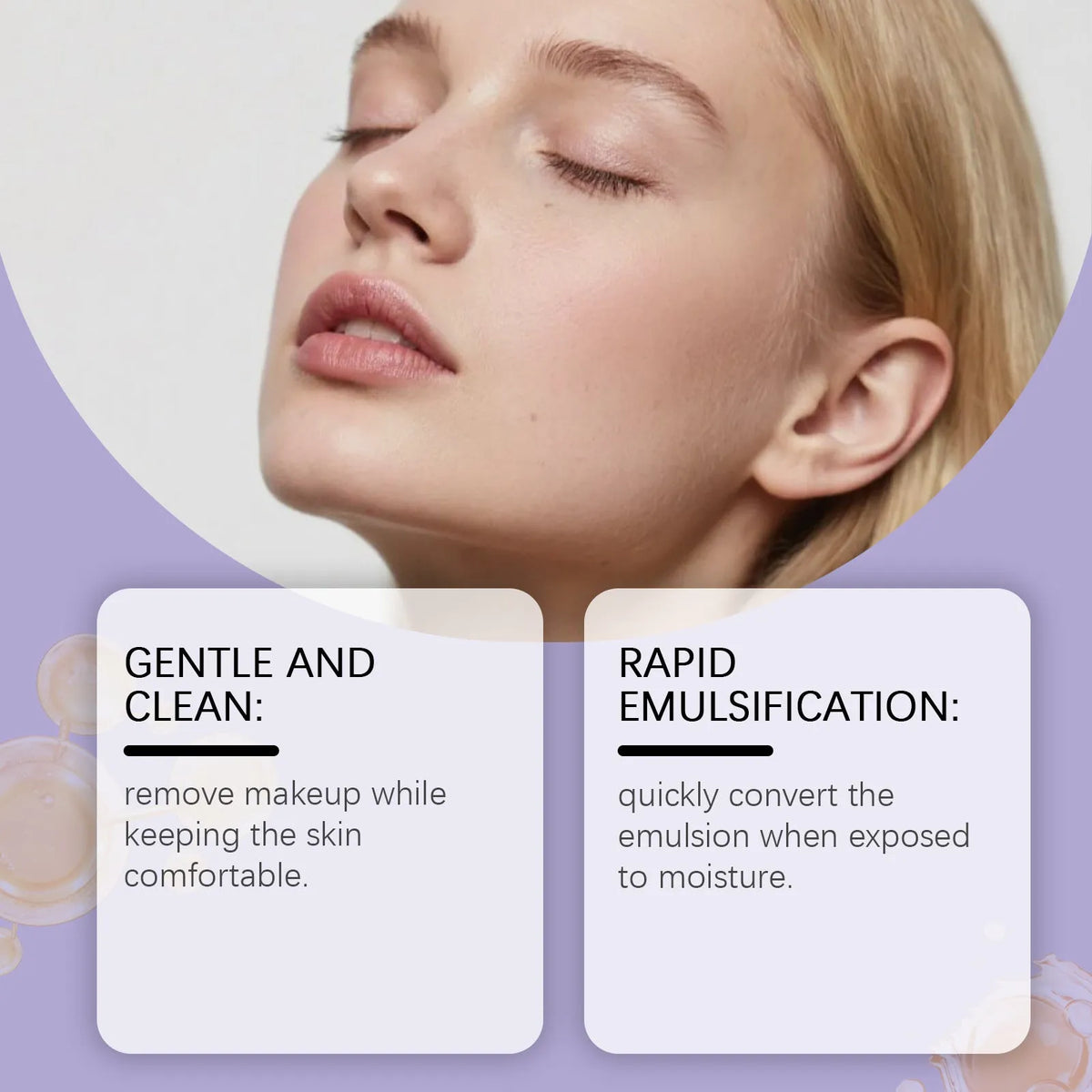 100ml moisturising cleansing facial oil bottle for dissolving makeup with grape seed oil