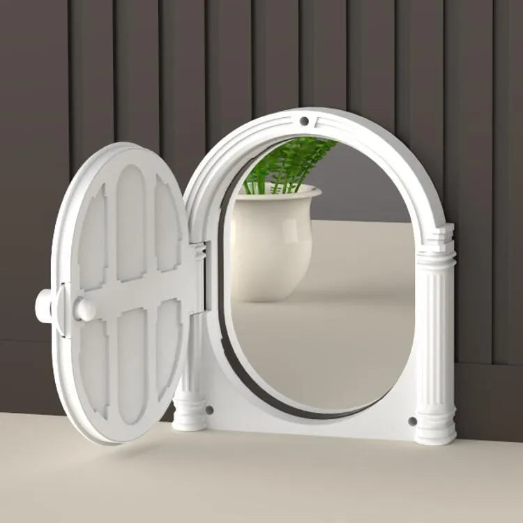 Plastic directional control pet door for cats and dogs, solid colour minimalist design, White Black Brown