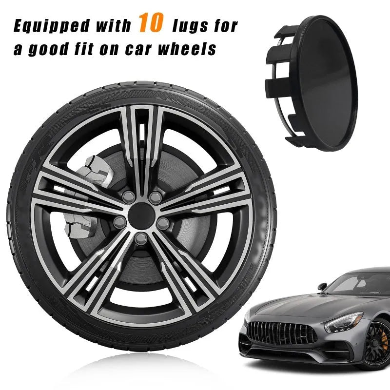 54mm black and silver plastic wheel caps for Japanese vehicle hub centre replacement
