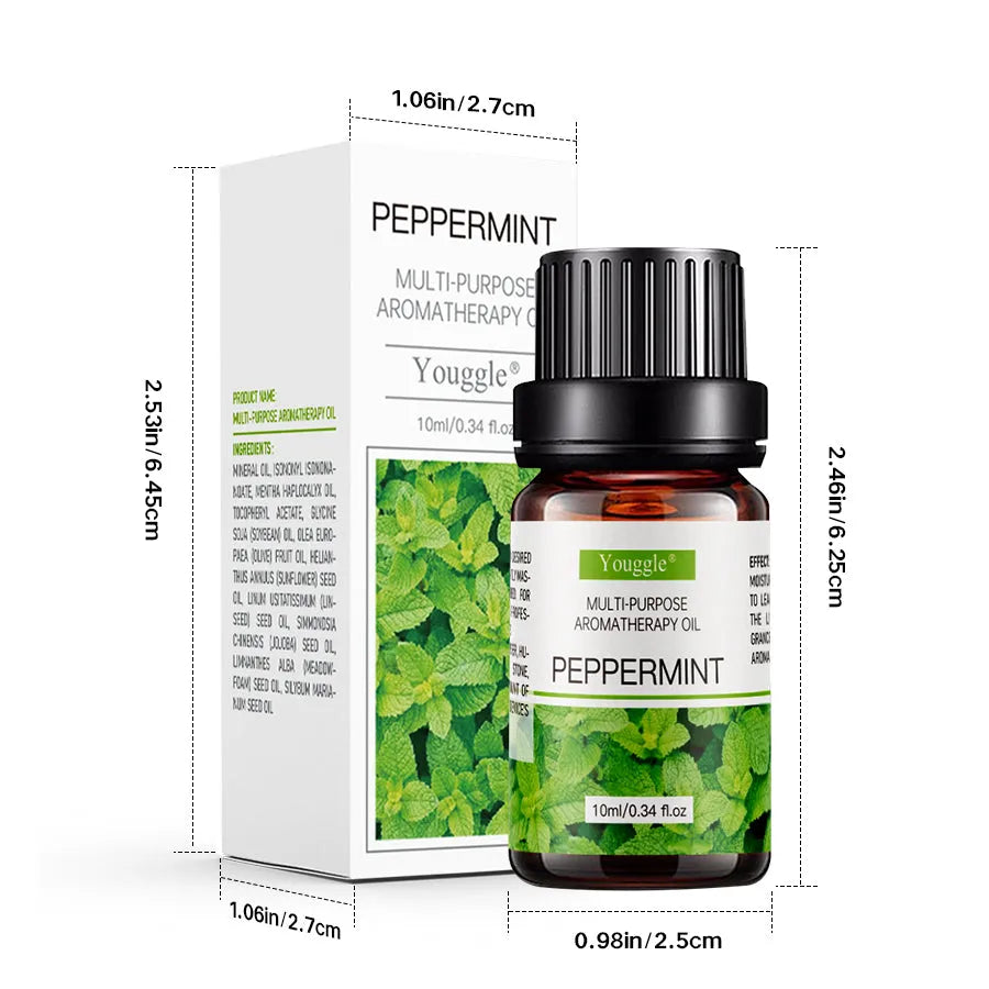 10ml mint essential oil water-soluble for humidifier diffuser aromatherapy cooling scent in stock
