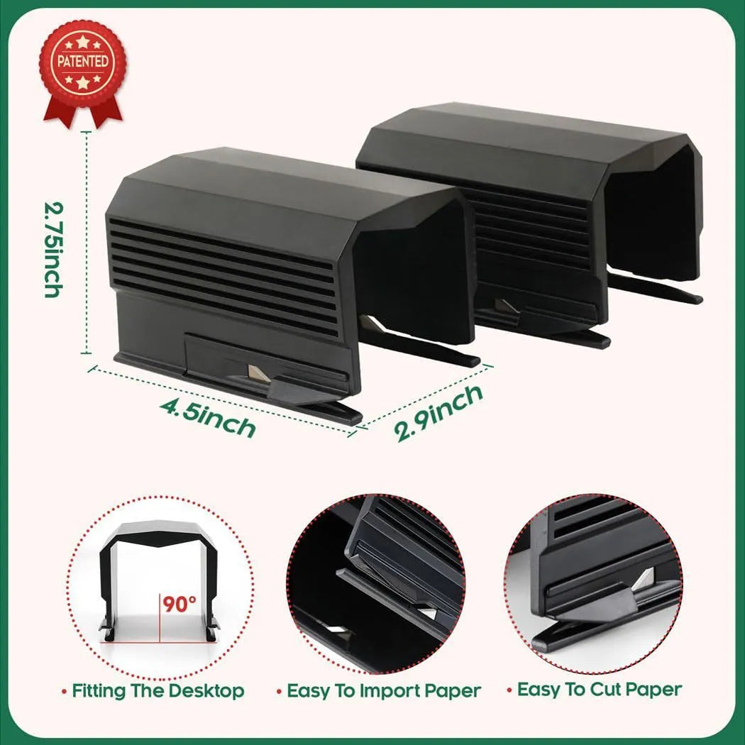 Plastic roll paper scroll cutter in black, red, or green colour options