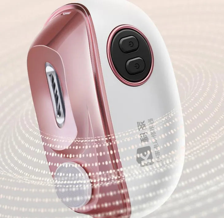 Blue electric nail clipper and automatic polish two-in-one tool with USB Type-C charging port