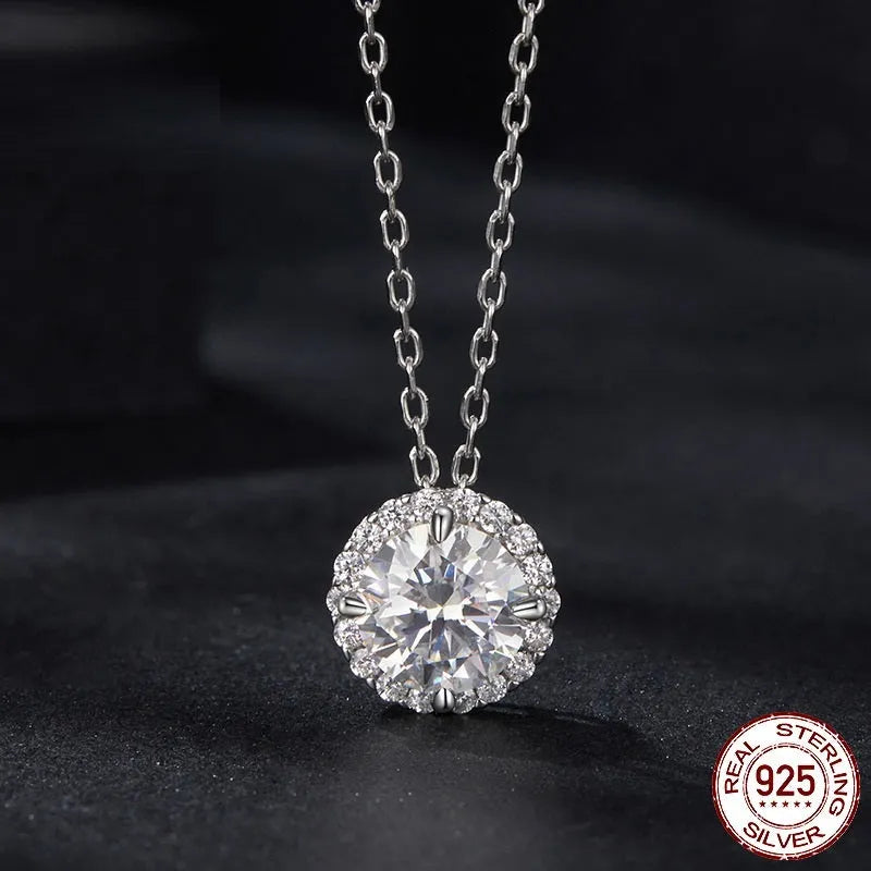 S925 silver clavicle chain necklace on a woman, O-ring chain, adjustable length 21-50cm, electroplated finish