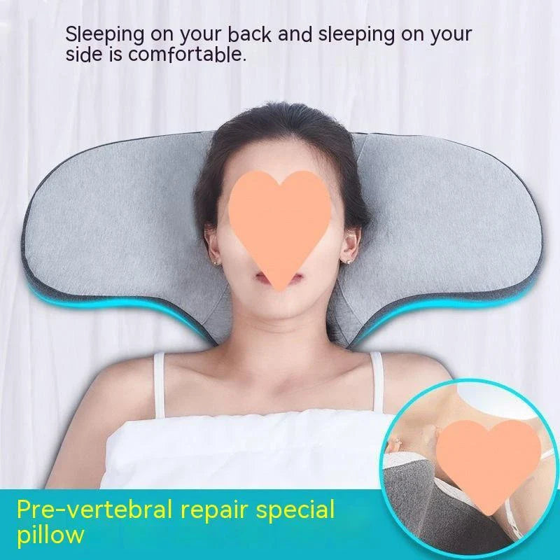 Premium memory foam pillow with contoured design for personalized neck support and spinal alignment