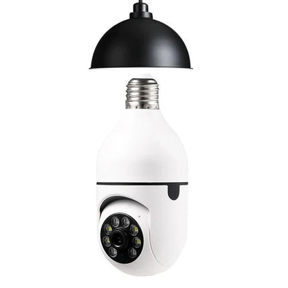 Alexa-enabled 1080P WiFi bulb camera with smooth pan and tilt, night vision, and voice control features