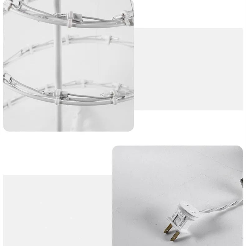6FT tall LED spiral Christmas tree light with remote control showing colour lighting display