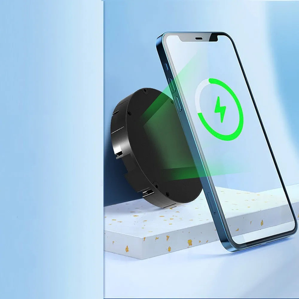 10W wireless car charger for mobile phone with USB interface, black colour option
