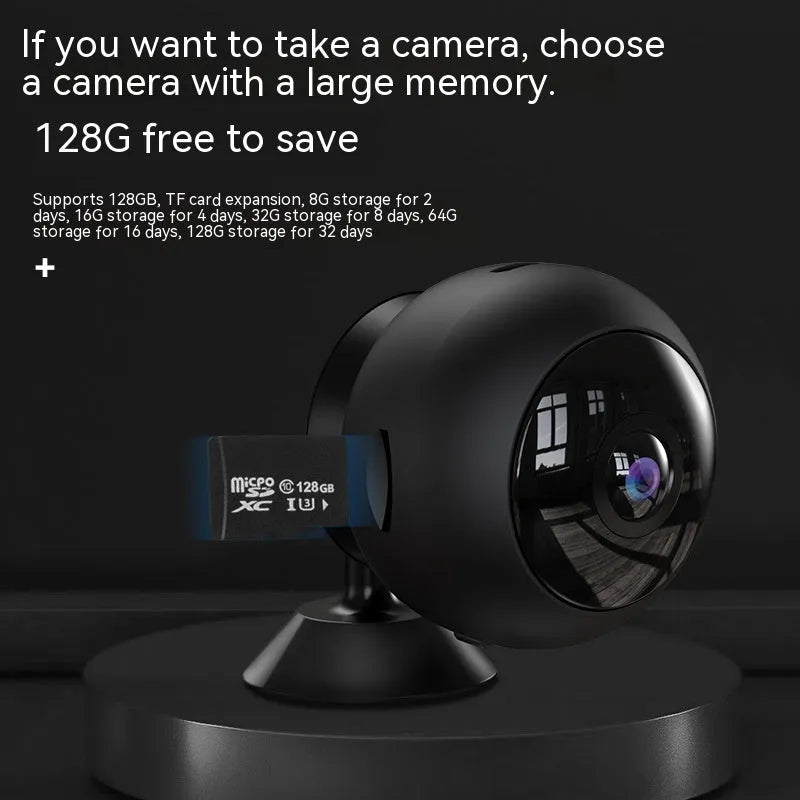 1080p wireless WIFI surveillance camera with ABS housing and wide angle lens for indoor security