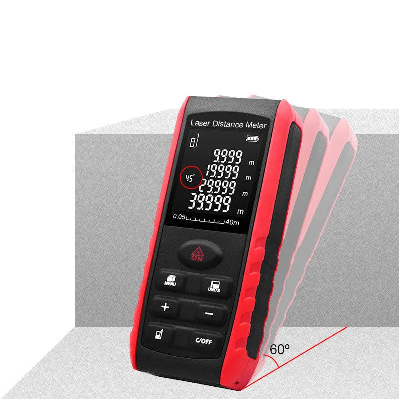 E40 hand-held laser range finder measuring instrument with ABS plastic body