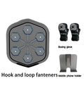 Black smart boxing machine with Bluetooth symbol and Velcro design on EVA surface.