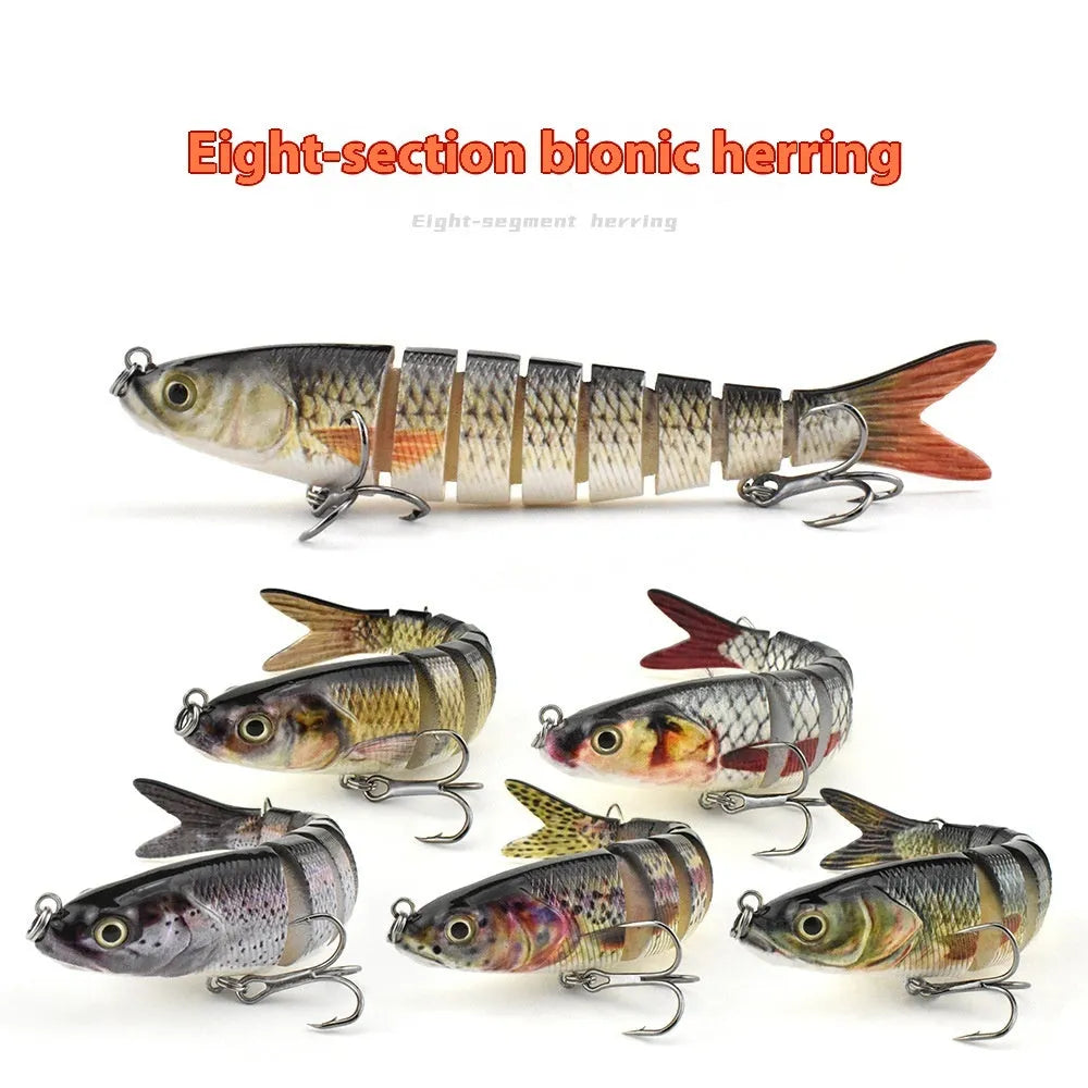 Available Eight hard plastic fishing lure, 133mm long, 203g weight, shown in one of 11 available colour options.