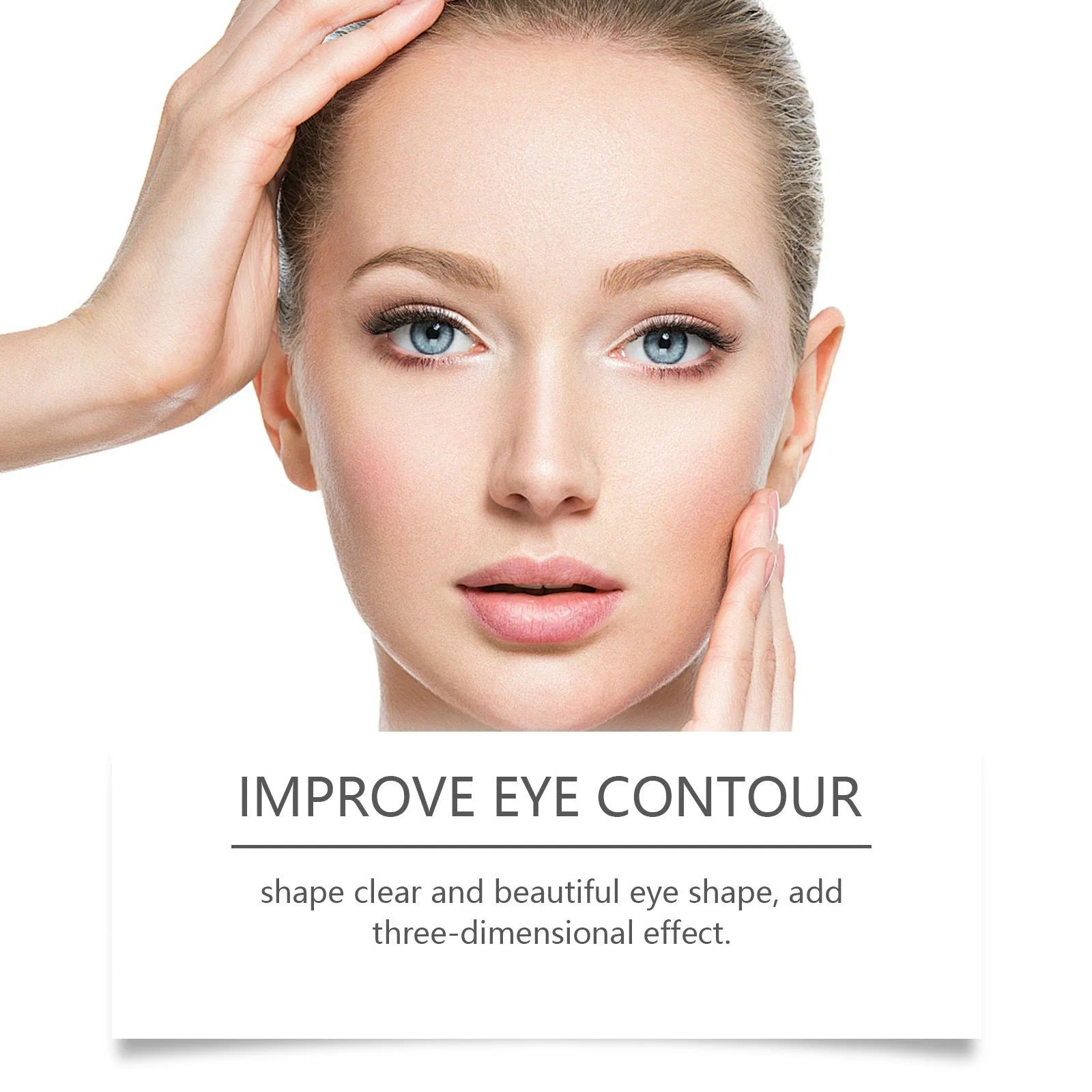 Pack of 80 brightening eyelid stickers with hyaluronic acid and collagen for a double eyelid look.