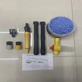 Yellow car wash mop cleaning tool with chenille brush head and three-gear hydraulic control