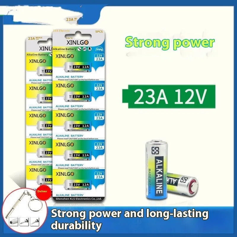 12V alkaline battery 23A 27A for roller shutter door doorbell 10x28mm cylindrical cell