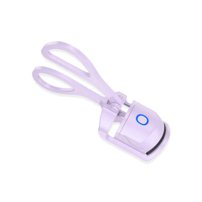 Premium rechargeable heated eyelash curler with dual temperature settings for creating long-lasting, natural-looking curled lashes