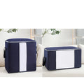 Non-woven handbag-style storage bag for quilts and clothes in beige colour.