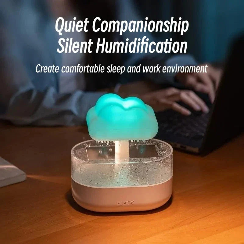 Soothing Cloud Humidifier with Color-Changing Lights, Powerful Yet Whisper-Quiet Operation, Large Water Capacity for Extended Runtime