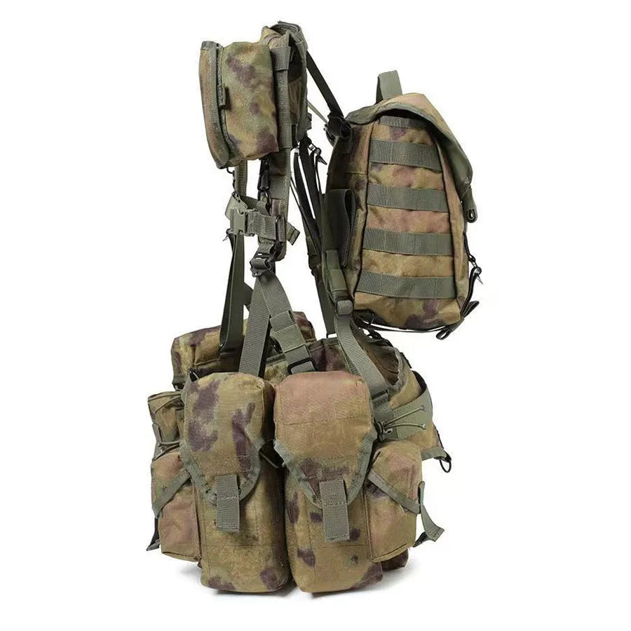 Replica classic M-1 equipment outdoor camouflage sports vest in 1000D material, unisex, available in five colours.