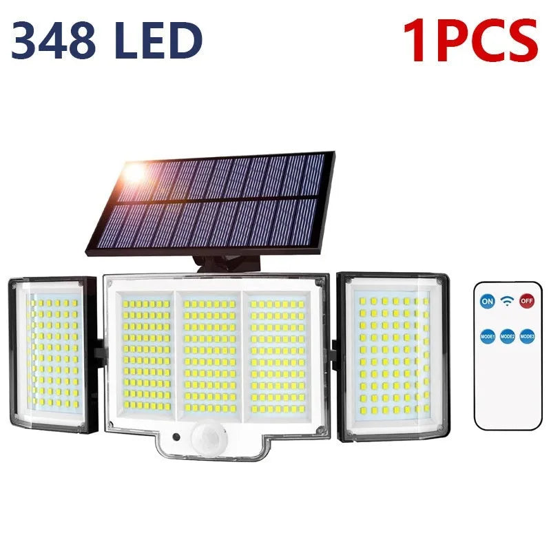 Solar body induction garden lamp with motion sensor and waterproof IP65 rating for outdoor use