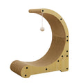 Arc-shaped corrugated paper cat scratching board nest climbing frame with replacement core, pastoral style