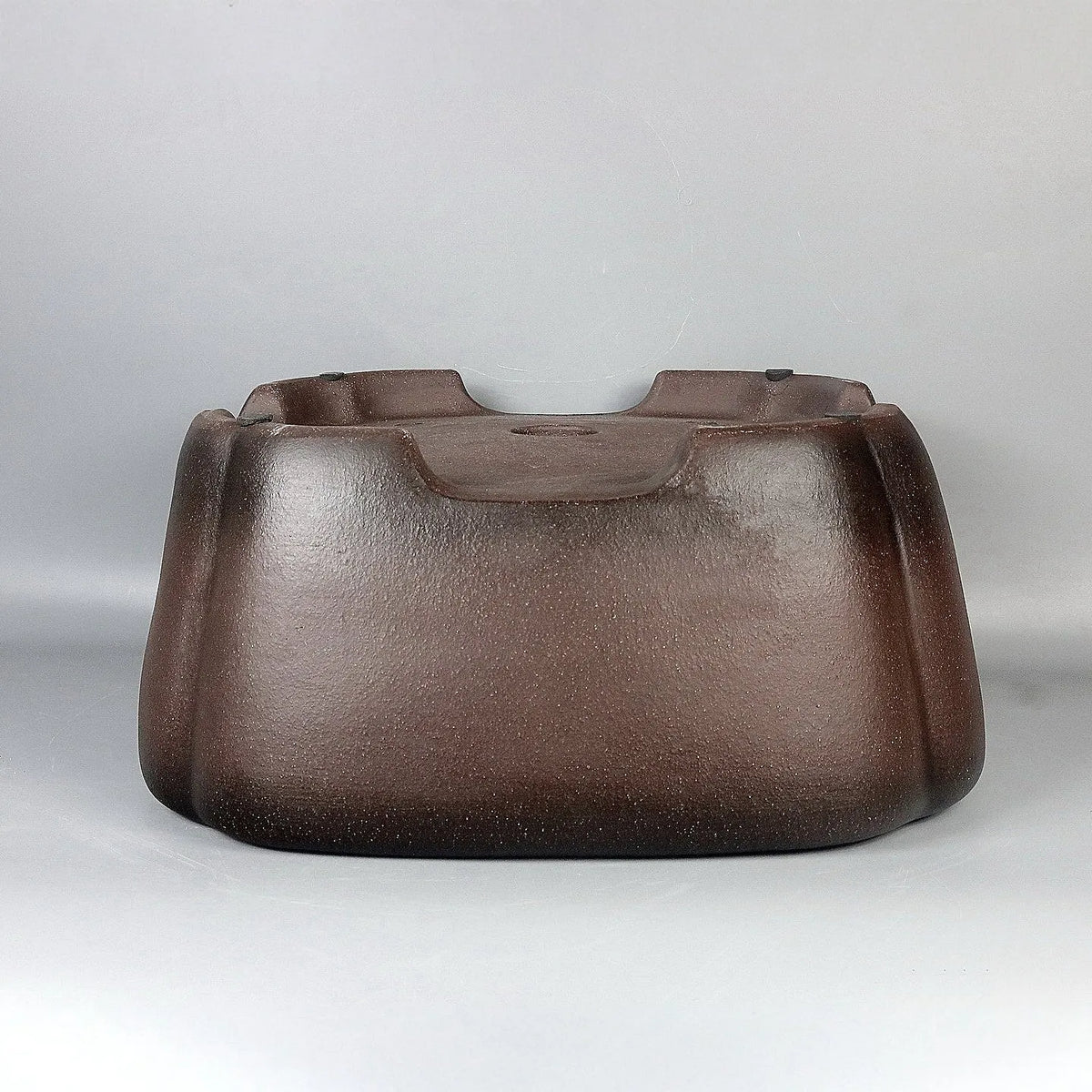 Handmade square purple sand ceramic bonsai flower pot 41x41x18cm antique finish