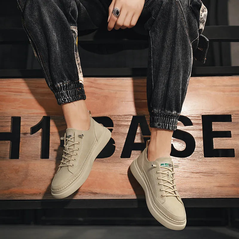 Men's casual board shoes in white, black or sand, EVA upper and sole, low top, lace-up, sizes 39-44