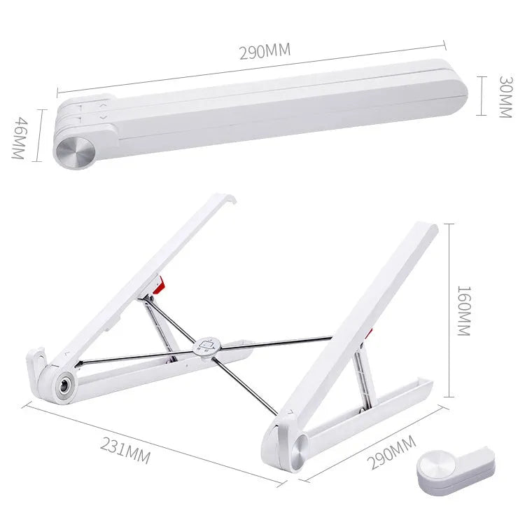 White Whale Race portable laptop bracket with folding support and cooling function