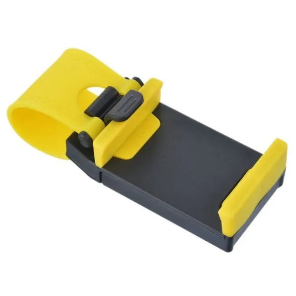 Black universal steering wheel phone holder mount clip for car navigation