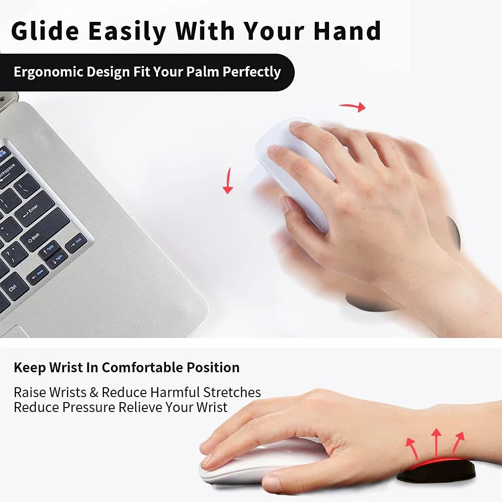 Ergonomic mouse pad with adjustable gel wrist rest for comfortable and precise computer and gaming use