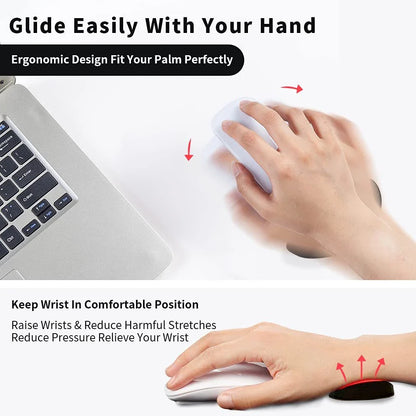 Ergonomic mouse pad with adjustable gel wrist rest for comfortable and precise computer and gaming use