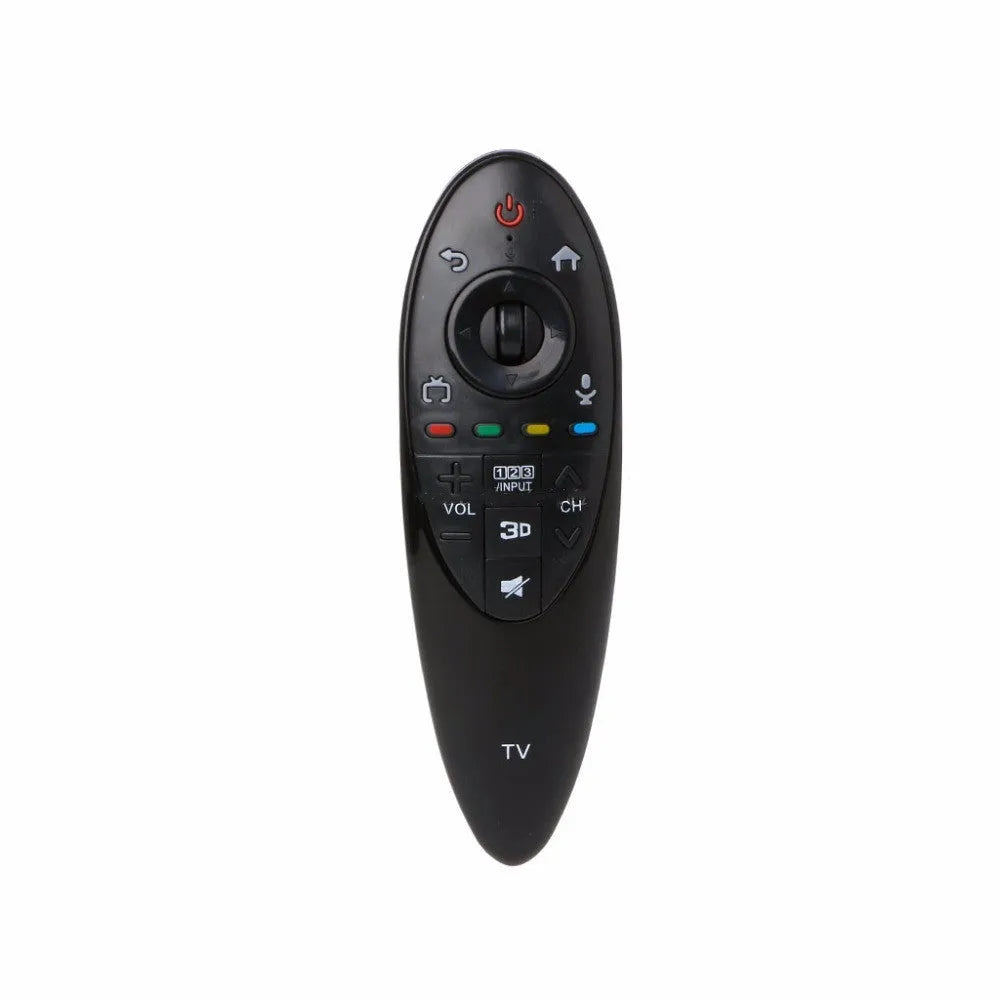 Black universal remote control for LG AN-MR500G Smart TV with AA battery compartment