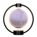 Maglev Moon Bluetooth speaker with floating sphere, colourful lights, wood grain base, 240x230mm frame and 150mm ball
