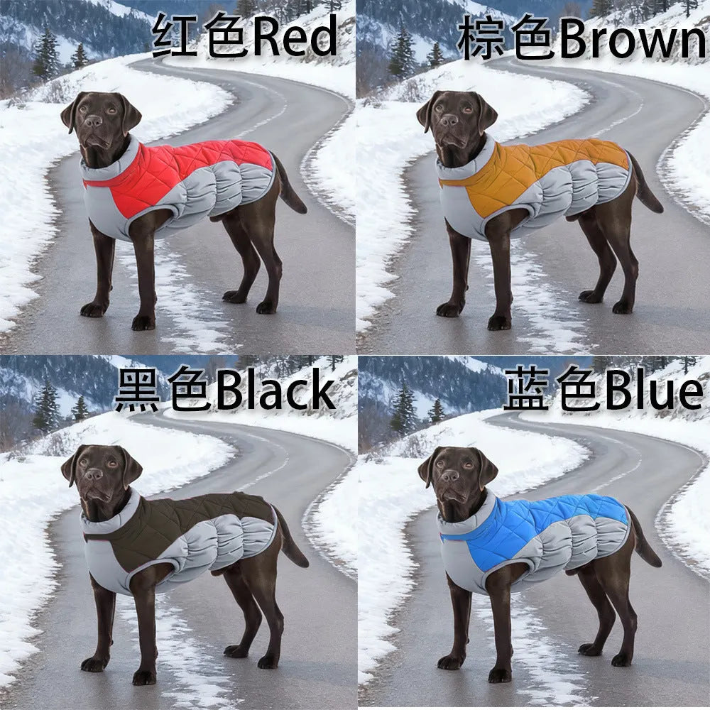 Waterproof windproof polyester pet coat for small medium dogs, sizes XS S M L, red black camel peacock blue