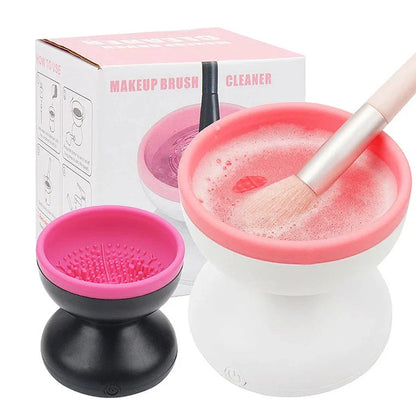 Premium Electric Makeup Brush Cleaner - Portable, Automatic, Versatile for All Brush Types