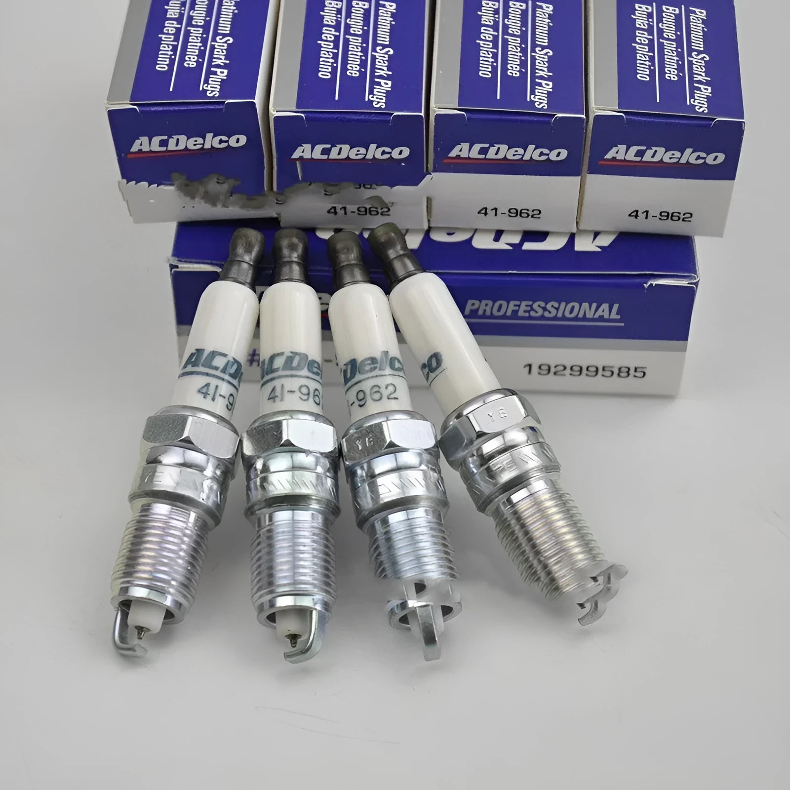 Iridium gold spark plug 41-962 with iridium gold flame electrode for Buick Chevrolet Hummer