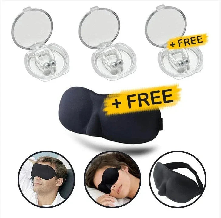 Silicone magnetic anti-snore nose clip for peaceful, quiet sleep