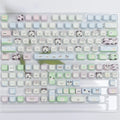 Cat and dog design PBT sublimation keycap set for mechanical keyboards showing colourful artwork