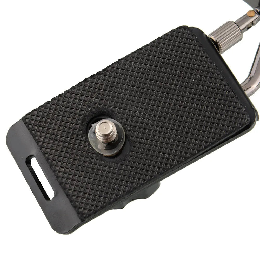 Black dual camera harness strap for two SLR cameras with shoulder padding